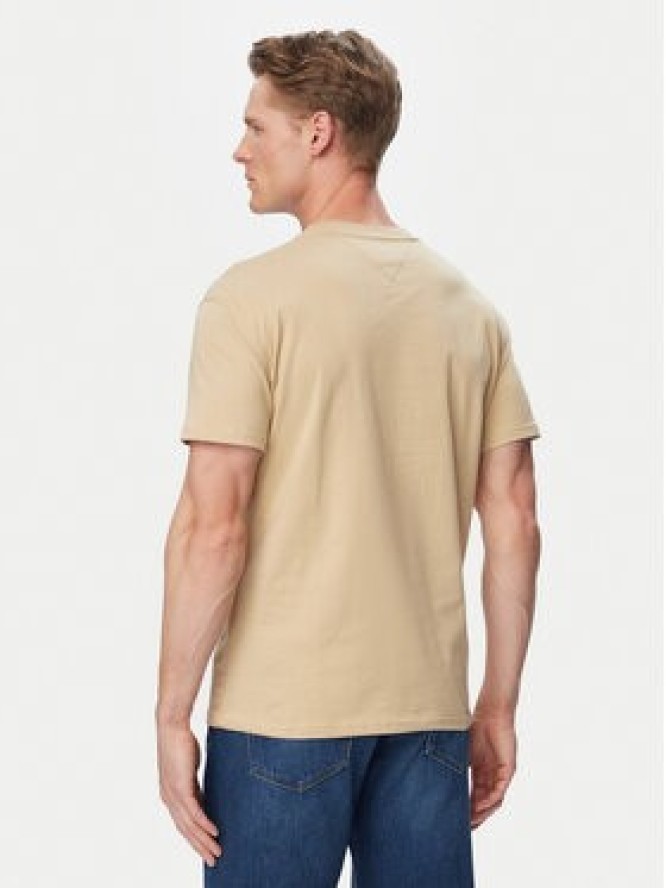 Tommy Jeans T-Shirt DM0DM22504 Beżowy Regular Fit