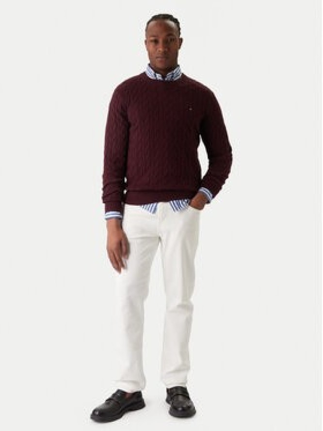 Tommy Hilfiger Sweter MW0MW33132 Bordowy Regular Fit