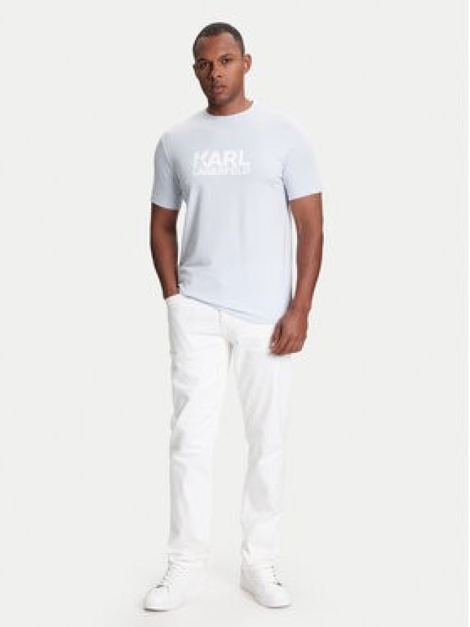 KARL LAGERFELD T-Shirt 755087 553235 Błękitny Regular Fit