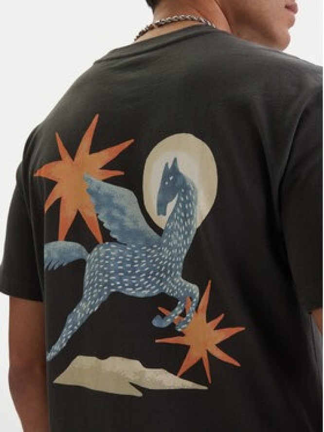 RVCA T-Shirt Pegasus EVYZT00294 Czarny Relaxed Fit