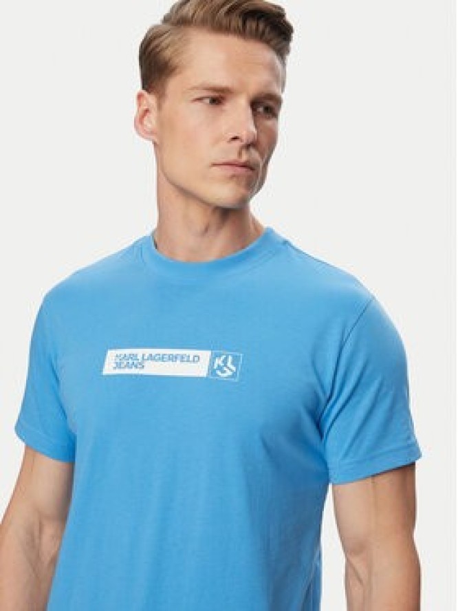 Karl Lagerfeld Jeans T-Shirt A1M17112 Niebieski Slim Fit