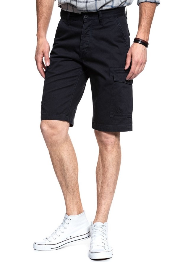 KRÓTKIE SPODENKI WRANGLER CARGO SHORT NAVY WASHED W15DHC49I 112126784
