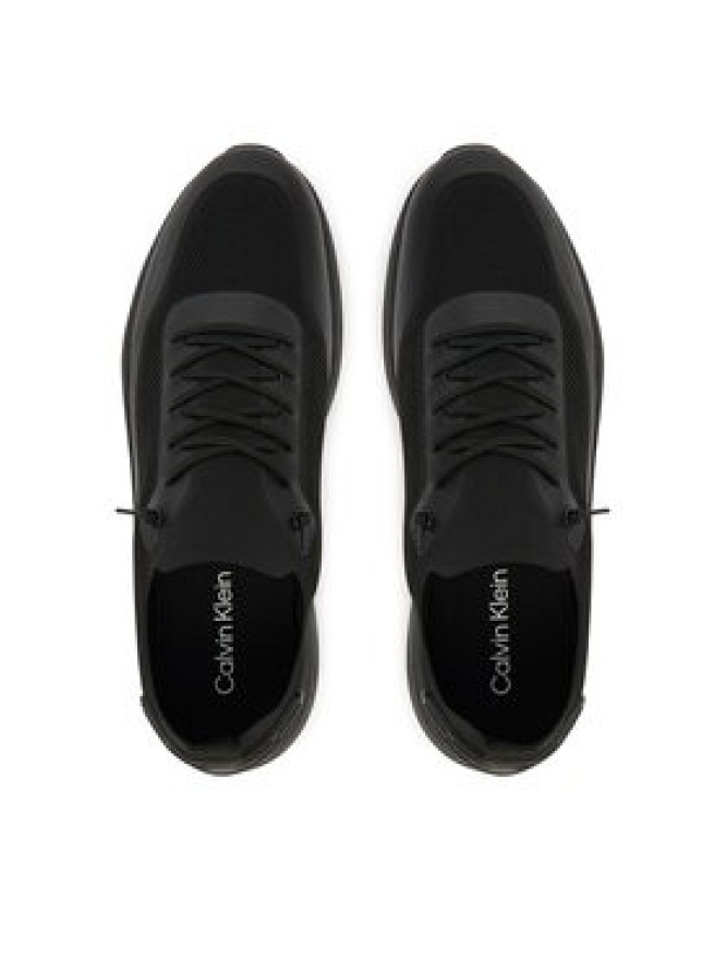 Calvin Klein Sneakersy Chunky Runner Lace Up Sock Knit YM0YM01457 Czarny