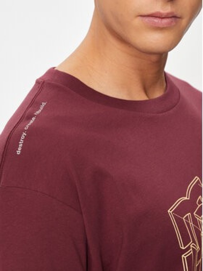DC Shoes T-Shirt Rebuild Hss ADYZT05337 Bordowy Regular Fit