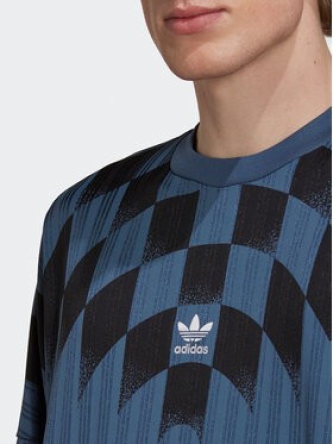 adidas Longsleeve Rekive Graphic HK7331 Niebieski Loose Fit