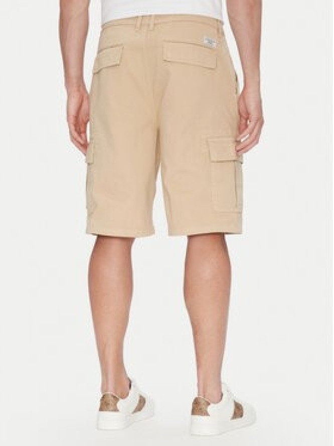 Guess Jeans Szorty materiałowe M5GD45 WGCV1 Beżowy Regular Fit