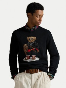 Polo Ralph Lauren Sweter 710982140001 Czarny Regular Fit