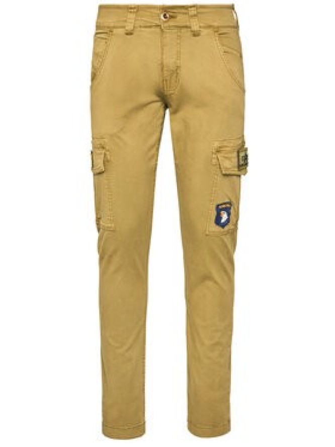 Alpha Industries Spodnie materiałowe Petrol Patch 178207 Zielony Slim Fit
