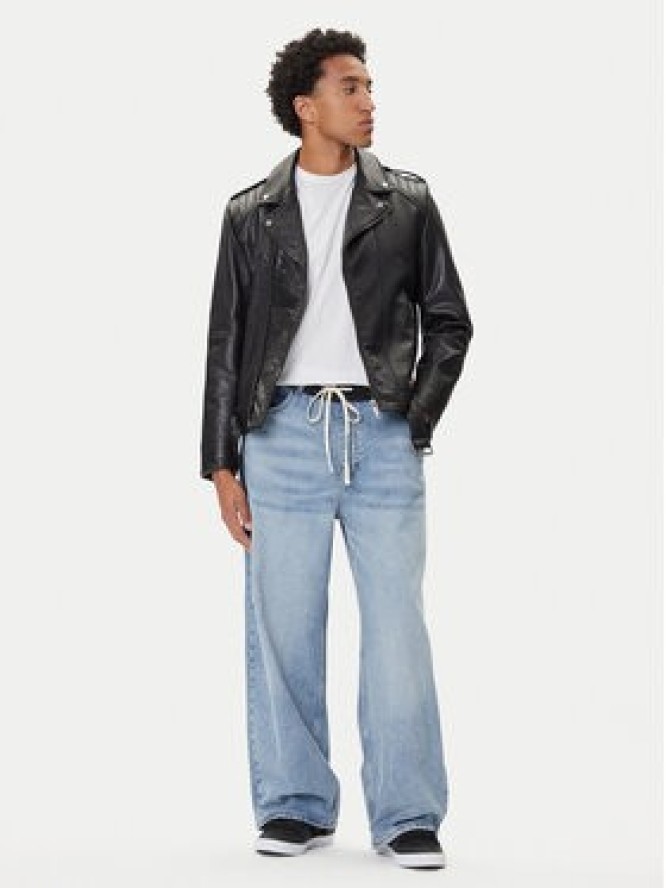 HUGO Kurtka skórzana Lowis-6 50542108 Czarny Regular Fit