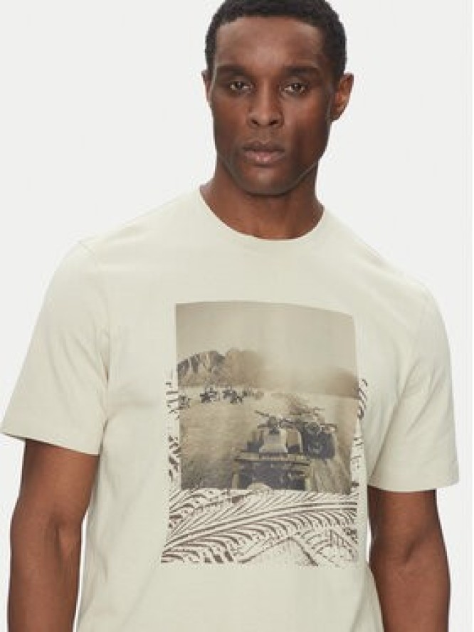 BOSS T-Shirt Te_Dunetrace 50539187 Beżowy Regular Fit