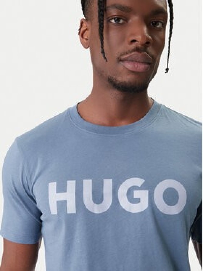 HUGO T-Shirt Dulivio 50467556 Niebieski Regular Fit