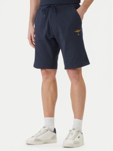 Aeronautica Militare Szorty sportowe 261BF0032UF00674 Granatowy Regular Fit