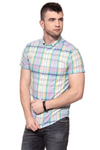 KOSZULA MĘSKA KRÓTKI RĘKAW WRANGLER SS 1PKT BUTTON-DOWN SEA PINK W5944NQWF 112129757