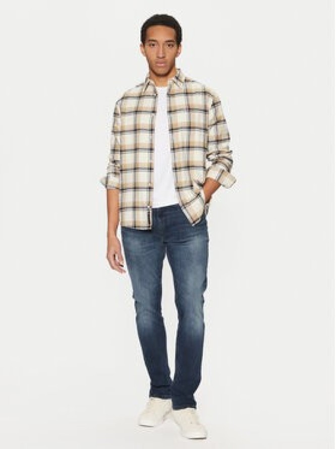 Tommy Jeans Koszula Check Flannel DM0DM20670 Beżowy Regular Fit
