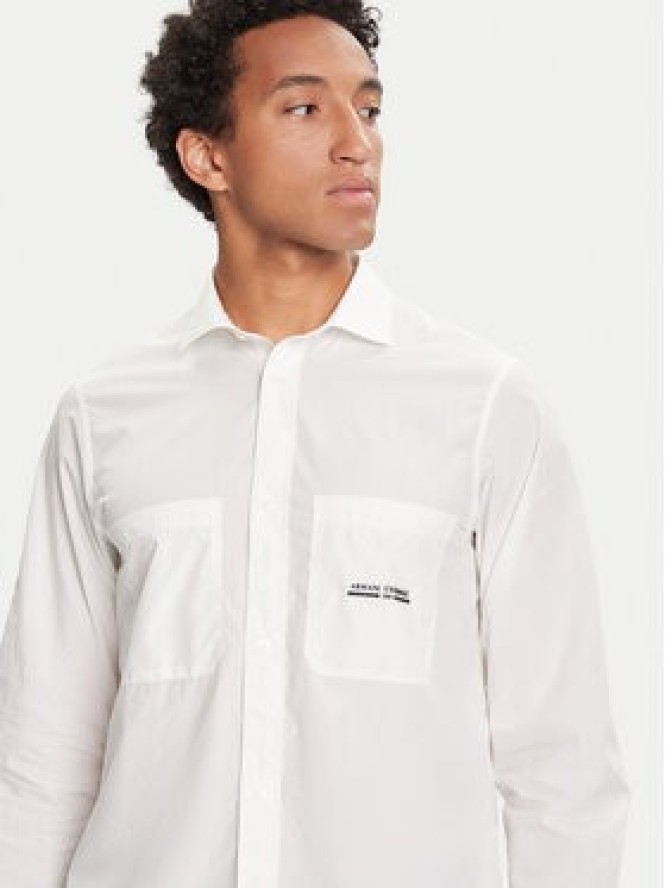 Armani Exchange Koszula XM000959 AF12994 U0009 Biały Regular Fit