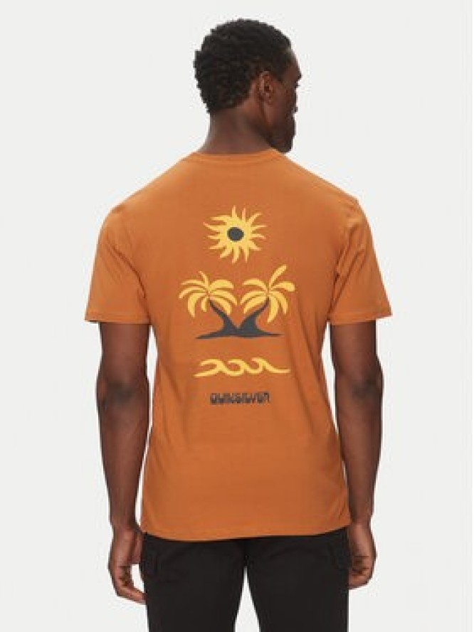 Quiksilver T-Shirt EQYZT08036 Brązowy Regular Fit