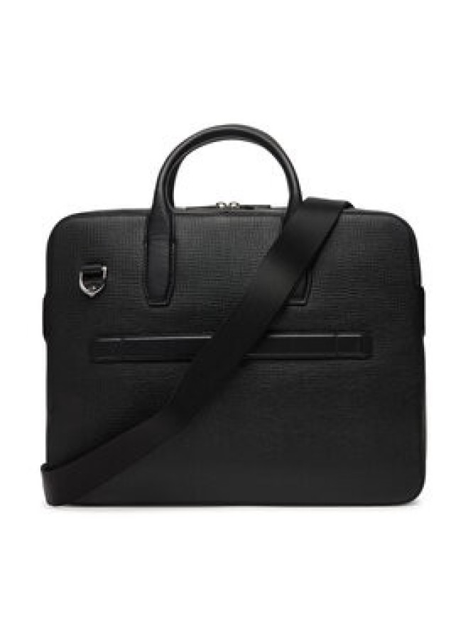 Tommy Hilfiger Torba na laptopa Th Business Leather Computer Bag AM0AM13642 Czarny
