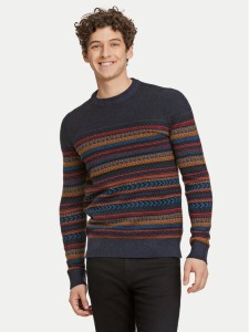 Lindbergh Sweter 30-80042 Granatowy Slim Fit