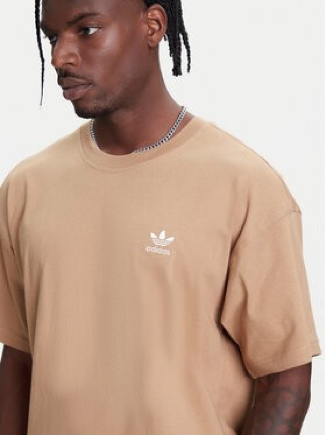adidas T-Shirt Trefoil Essentials JV5944 Beżowy Oversize