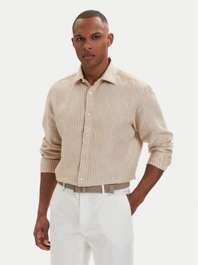 HUGO Koszula Valerio 50562694 Beżowy jasny Modern Fit
