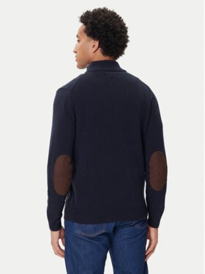 Barbour Sweter Patch Half Zip MKN0585NY91 Granatowy Regular Fit