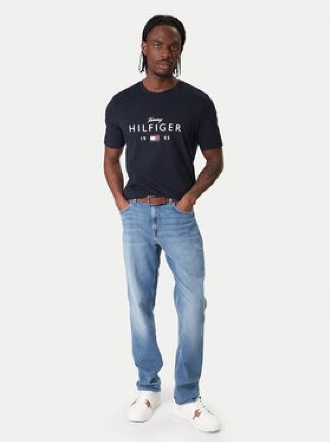Tommy Hilfiger T-Shirt Brand Love MW0MW41455 Granatowy Regular Fit