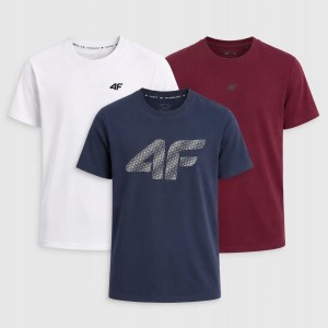 KOMPLET MĘSKI 4F ZESTAW KOSZULEK 3PAK T-SHIRT
