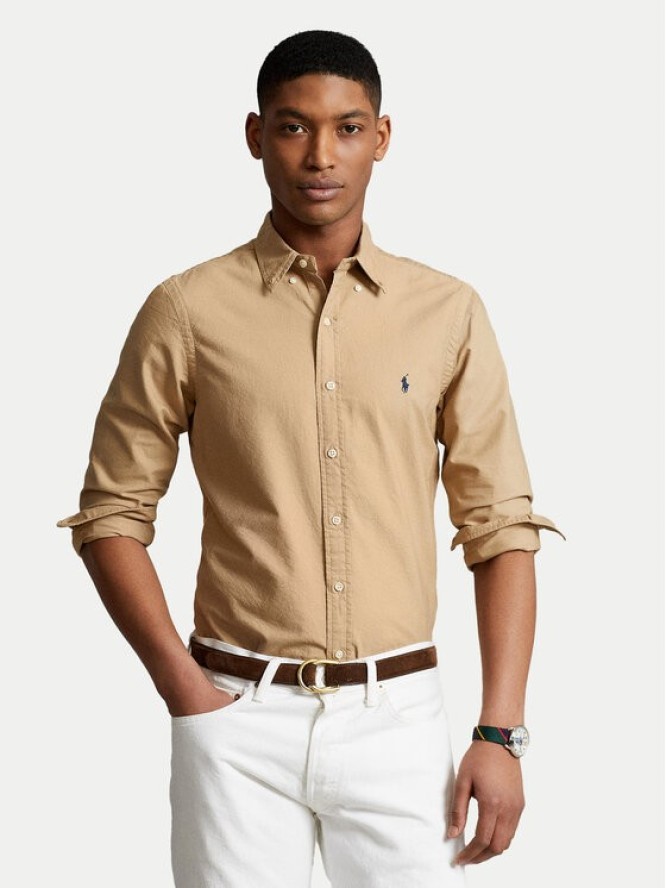 Polo Ralph Lauren Koszula 710889739001 Beżowy Slim Fit