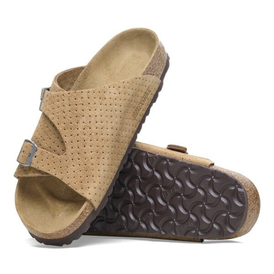 BIRKENSTOCK ZÜRICH LEVE DOTTED NEW BEIGE Klapki męskie