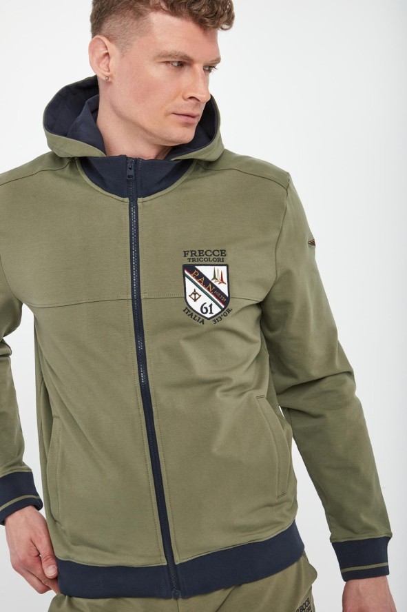 Bluza męska z odpinanym kapturem AERONAUTICA MILITARE