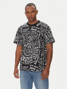 Versace Jeans Couture T-Shirt 78GAH6R0 Czarny Regular Fit