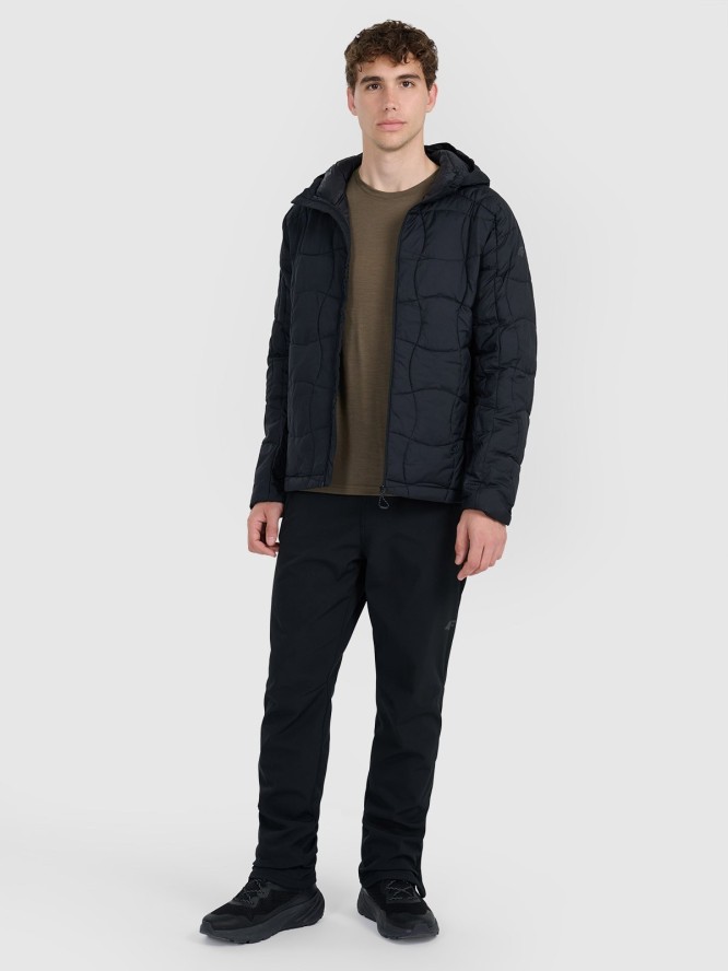 4F Kurtka puchowa trekkingowa z wypełnieniem Primaloft Silver męska - czarna S