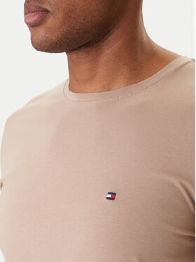 Tommy Hilfiger Longsleeve MW0MW10804 Beżowy Slim Fit