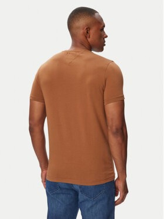 Tommy Hilfiger T-Shirt MW0MW10800 Brązowy Slim Fit