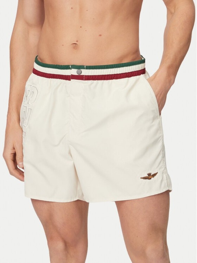 Aeronautica Militare Szorty kąpielowe 261BW0233UCT02967 Biały Regular Fit