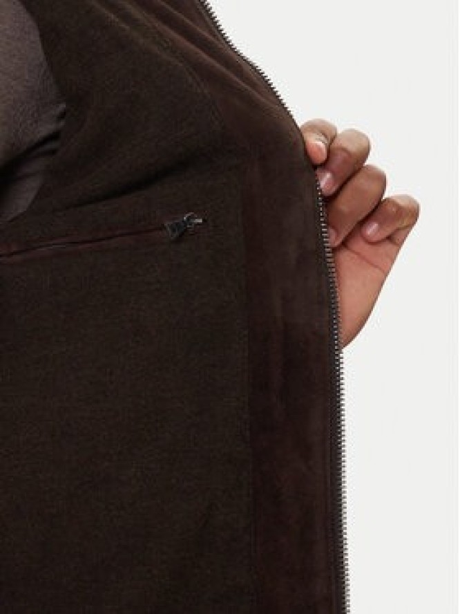 JOOP! Jeans Kurtka skórzana Byer 2620066 Brązowy Regular Fit