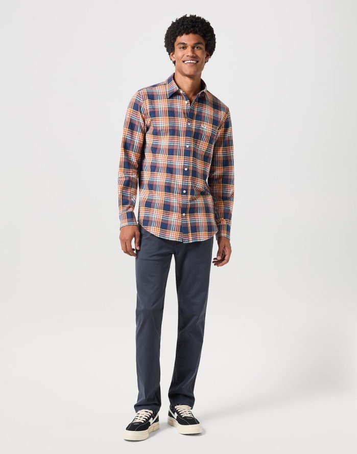 WRANGLER LARSTON MĘSKIE SPODNIE JEANSOWE JEANSY DŻINSY DARK NAVY W18S018200 112350798