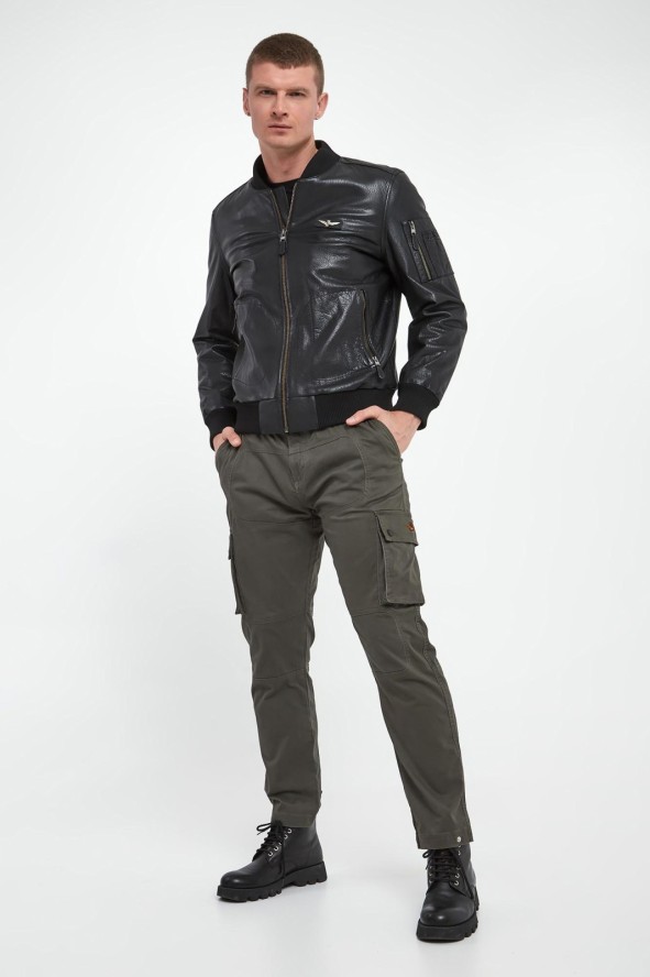 Kurtka męska bomberka skórzana AERONAUTICA MILITARE