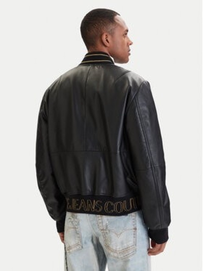 Versace Jeans Couture Kurtka skórzana 80GAVP06 CPPS3 Czarny Regular Fit
