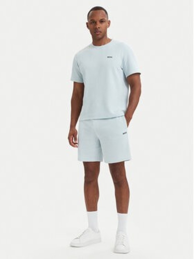 BOSS T-Shirt Waffle 50535891 Niebieski jasny Regular Fit
