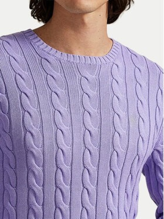 Polo Ralph Lauren Sweter 710775885531 Fioletowy jasny Regular Fit