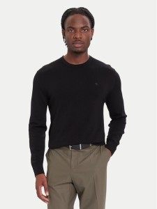 Calvin Klein Sweter LV04LB305G Czarny Regular Fit