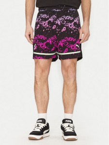Puma Szorty sportowe Scoot Purple Lab 631671 Czarny Regular Fit