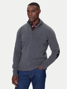 Barbour Sweter Holden MKN0837GY53 Szary Regular Fit
