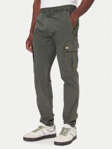 Tommy Jeans Spodnie materiałowe DM0DM22003 Zielony Regular Fit