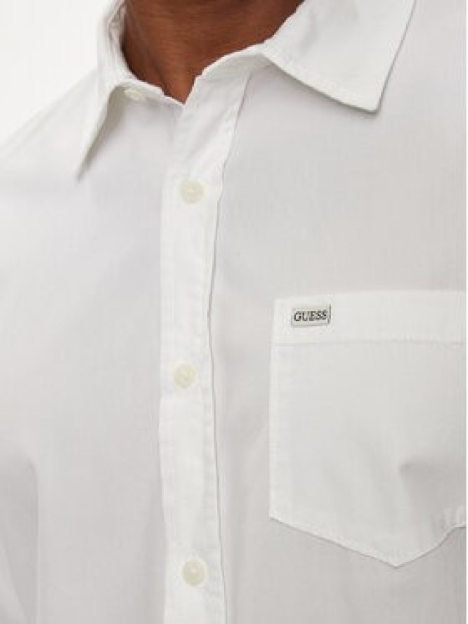 Guess Jeans Koszula M4YH35 WGCF1 Biały Slim Fit