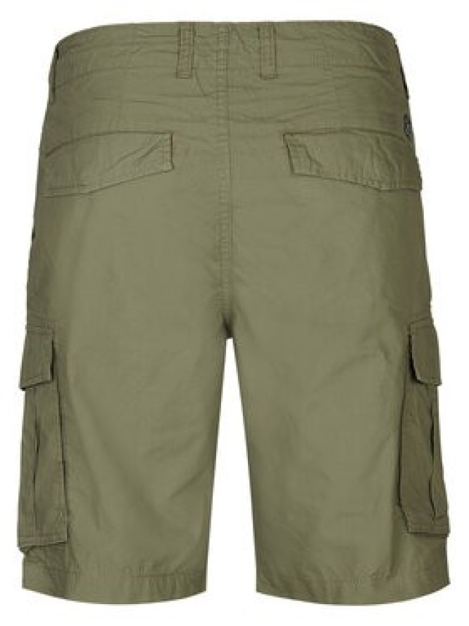 Petrol Industries Szorty materiałowe M-1050-SHO600 Zielony Cargo Fit