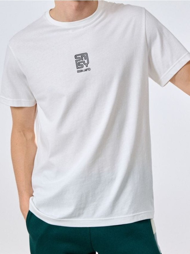 Koszulka z nadrukiem - kremowy