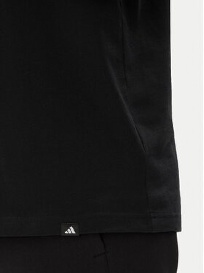 adidas T-Shirt Pennant Trim Graphic JL9228 Czarny Regular Fit