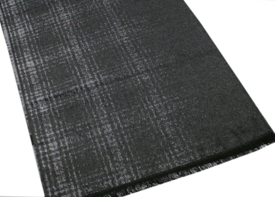 Męski Szalik z Wiskozy - Alties - Odcienie Popielu